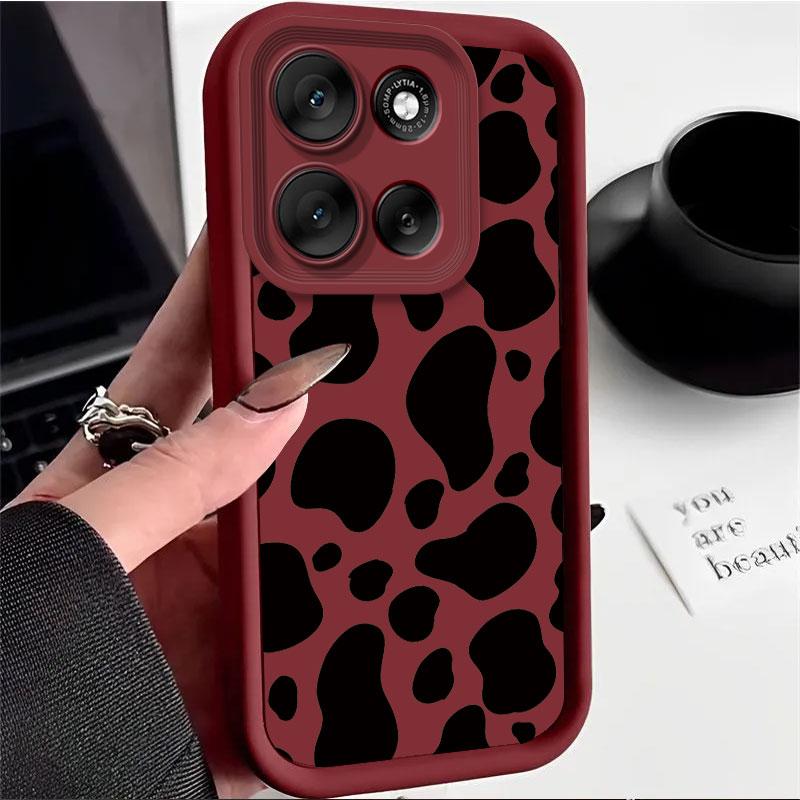 Для Motorola Moto G86 Moto G56 5G Moto G56 5G G86 Чехол Защитный Леопардовый Узор Силиконовый Мягкий Чехол для Телефона Матовая Задняя Крышка