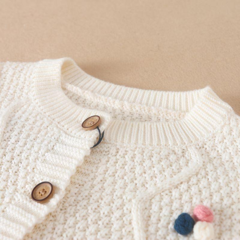 Детский свитер, осеннее пальто, вязаная одежда для маленьких девочек, вязаные милые кардиганы с длинными рукавами для девочек, хлопковые свитера для детей