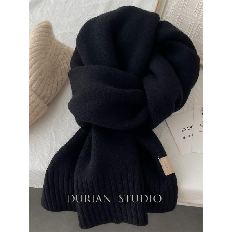 Шарфы из 100% чистой шерсти~ Избранная шерсть, утолщенные и увеличенные теплые вязаные шарфы, универсальные мужские и женские шарфы