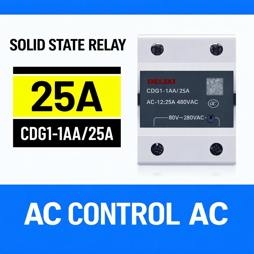 Delixi solid state relay SSR single-phase DC control AC 10A25A40A60A80A CDG11DA120A Relays 5