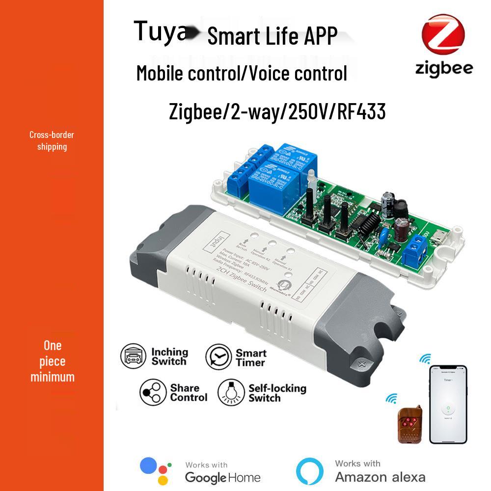Контроллер двигателя Tuya Zigbee Protocol Smart Life: Беспроводной переключатель на 1, 2 или 4 канала (220V)