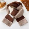 Soft Touch Korean Chic Color Blocked Striped Scarf Japanese and Korean Retro Long Winter Warm Knitted Scarf for Men and Women
