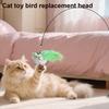 Cat Feather Toy Refill Simulation Birds Cat Lures Wand Attachment Interactive Wand Replacement Feather Toy for Indoor Cats