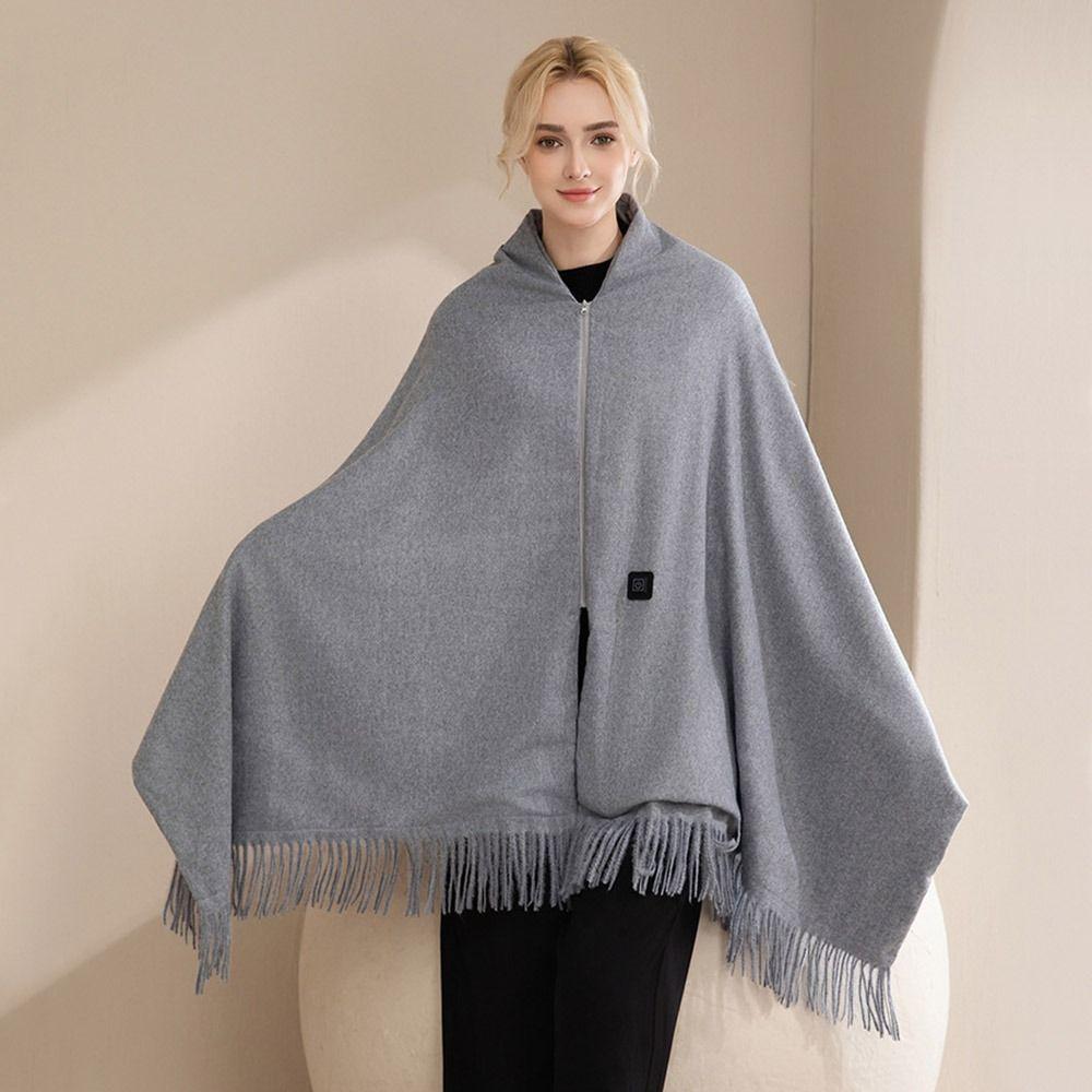 Wearable Shawl Blanket Warm Clothing Heating Lap Blanket Office Warm Shawl for Winter
