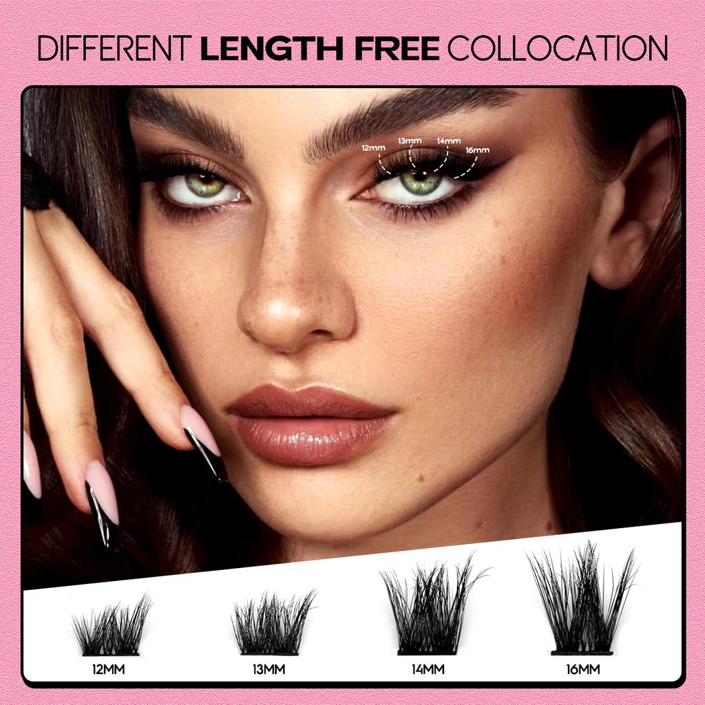 Кластеры ресниц DIY Наращивание ресниц Индивидуальные кластеры ресниц Натуральный длинный объем Смешанный лоток Набор кластеров ресниц
