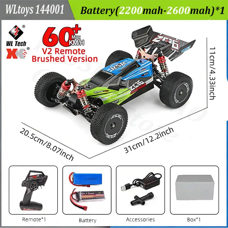 AAYG1 WLtoys 144016 144001 144010 4WD RC Car High Speed 2.4G 35-75KM/H Off-Road Drift Remote Control Racing Vehicle Toy Gift