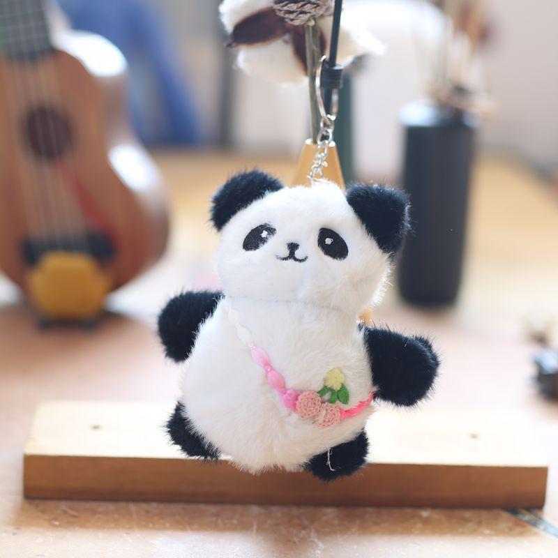 Cute Cute Little Panda Pendant Plush Toy Doll Cartoon School Bag Hanging Decoration Keychain Doll Doll
