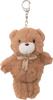 Plush Furry Fluffy Charm, Bear, Keychain, Mimi, 172-7905A2