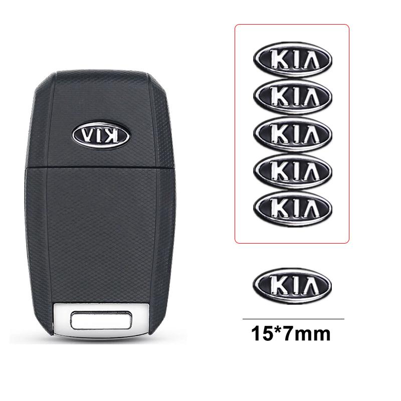 5/10Pcs Aluminium Metal Car Styling Remote Key Stickers For Kia GT-Line Sportage Ceed Rio Picanto Sorento Soul Cerato Venga