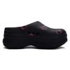 Adidas Originals AdiFOM Stan Smith Mule Rubber Sole Abrasion Resistant Closed Toe Slippers Women's Black Pink IE4626(Team15-)
