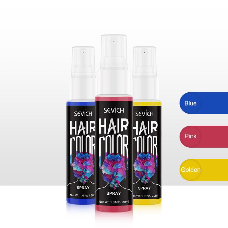 SEVICH 3 бутылки/компл. спрей для краски для волос, мгновенная краска для волос, средство для укладки волос, 30 мл, временная краска для волос, цвет, модный косметический макияж