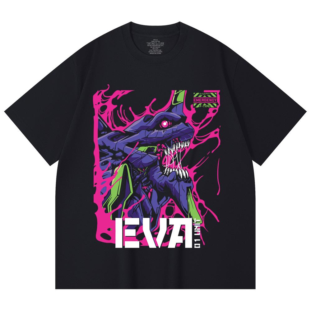 Унисекс футболка из плотного 100% хлопка, 230 г/м², с принтом Evangelion V8