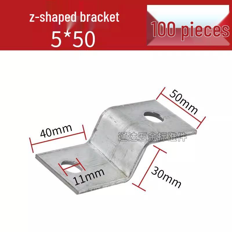 Оцинкованный 90° плоский отвод с горизонтальным изгибом, 4*40H и 4*25Z заземляющий кронштейн стальной крепежный зажим