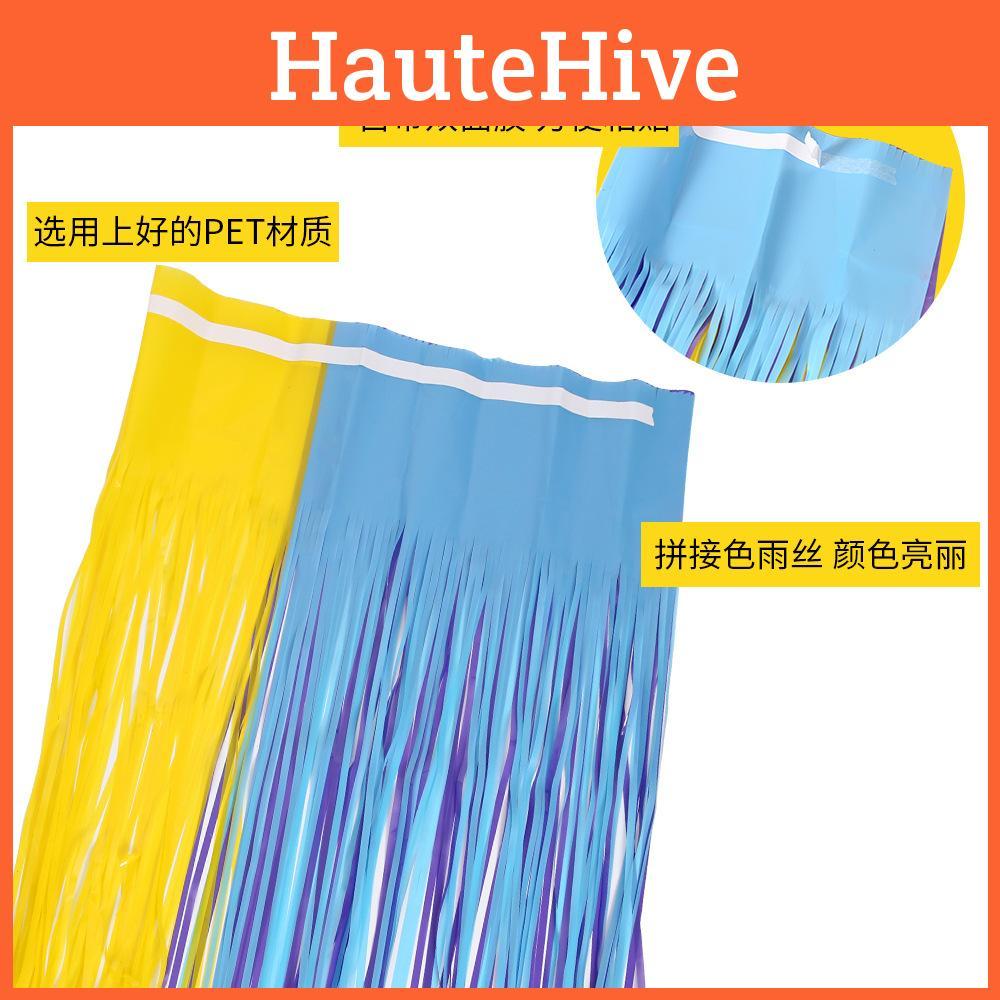 Красочная макаронная дождевая завеса с праздничным дизайном, идеально подходящая для украшения детской вечеринки