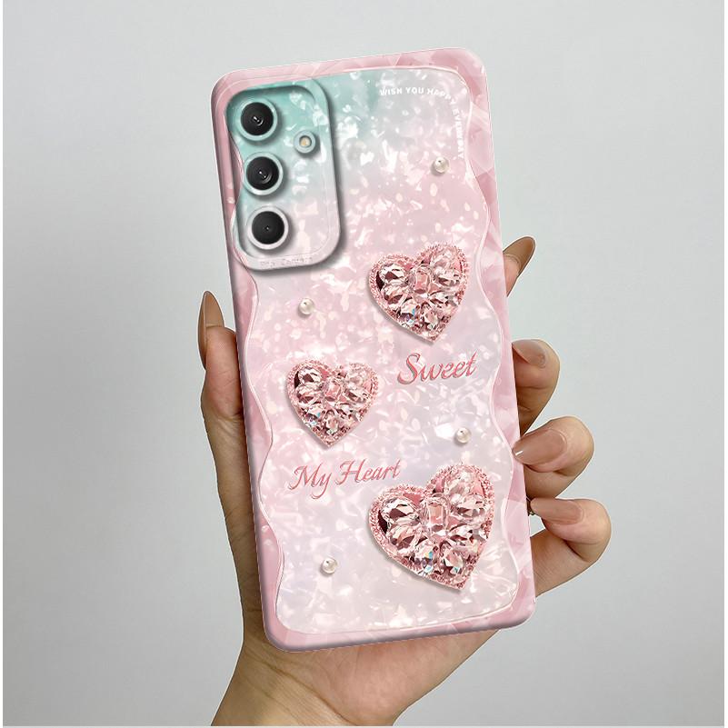 Чехол для телефона Samsung Galaxy M35 5G Бампер Силиконовый Ударопрочный Красивый Чехол с Бабочками и Цветами для Galaxy M 35 M55 Funda