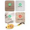 Electric Mouse Toy for Cats Interactive Plush Mouse with Remote Control Rechargeable Automatic Moving Cat Mice Toy with Feather Tail