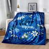 Floral Tribute To Mom Flannel Blanket-Soft and Suitable for Sofas,Beds,Offices,Travel,All Seasons,Great Gift for Holidays and Birthdays.