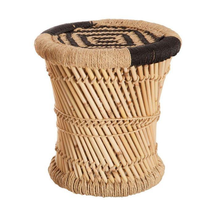 Atmosphera Set of 2 Natural Black Rope Side Tables