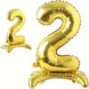 32" Golden Stand-Up Foil Number Balloons 0-9 Shiny Metallic Finish, Perfect for Birthdays, Anniversaries Party & Room Decor, Birthday Balloons
