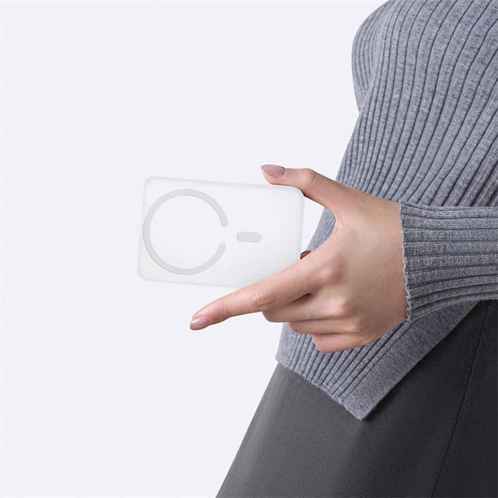 EnerFill FM11 10000mAh 22.5W MagSafe Wireless Power Bank with 30cm USB-C Cable - White