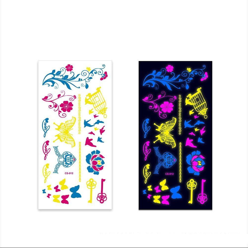 Glow in The Dark Decorations Stickers Face Body Paint Face Arm Tattoo stickers Women And Men