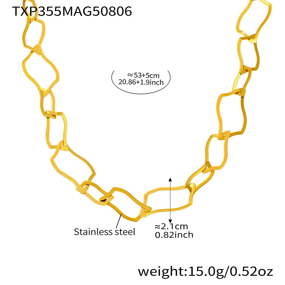 Толстая цепь ожерелье браслет серьги из нержавеющей стали с 18-каратным золотым покрытием наборы ожерелий браслетов серег-подвесок для женщин