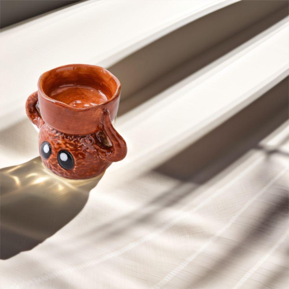 Cartoon Briquette Candle Holder Ceramics Candle Stand Creative Tea Light Candle Holder  Desktop