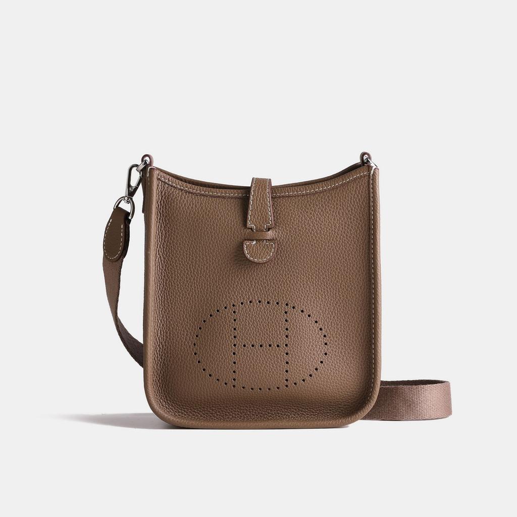 Женская сумка-почтальон из коровьей кожи ag, повседневная, универсальная, кожаная, на плечо, с тиснением под личи, пряжка ag