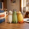 Ручная работа причудливая фигурка кошки милая маленькая смоляная скульптура кошки для стола книжной полки прикроватной тумбочки домашнего декора подарки любителям кошек
