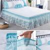 Two Layers Lace Bed Skirt Elastic Wrap Around Bed Cover Without Surface Bed Skirt Couvre Lit Twin/Full/Queen/King Size Bed Decor