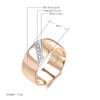 Natural Zircon 9mm Width Luxury Rings For Women Rose Gold Color Mix Setting Design Daily Bride Wedding Jewelry