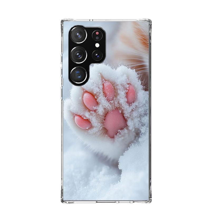 Розовый Кот Лапа Телефон Чехол Для Samsung Galaxy S26 S25 Edge S24 S23 FE S22 Ultra S21 Plus S20 + Fundas Чехол Coque Galaxy S25 S