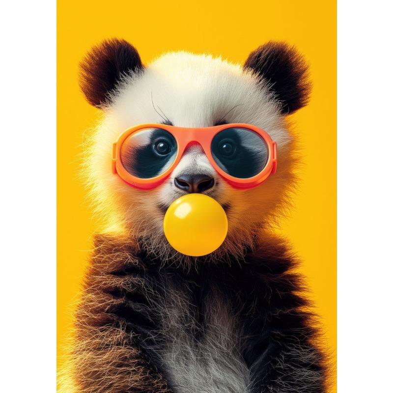 Кот Медведь Панда Ягуар Корова Кролик Тигр Животные Пускающие Пузыри Постер Принт Настенное Искусство Картины Холст Живопись Домашний Декор Подарок