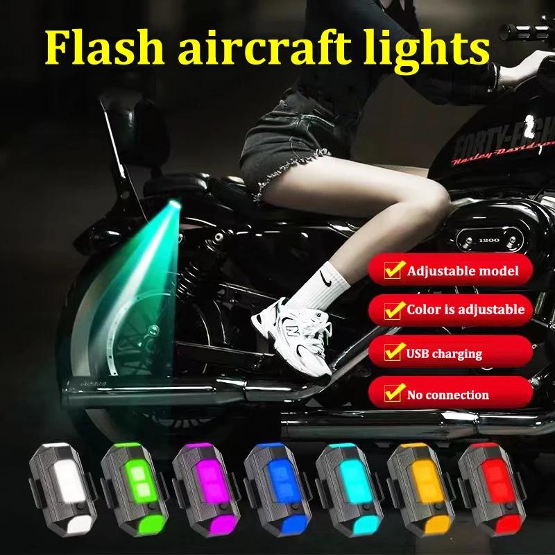 1Pcs Remote LED RGB Anti-collision Warning Light Magnetic Mini Signal Light Drone Strobe Light 7 Color Indicator Motorcycle Lamp