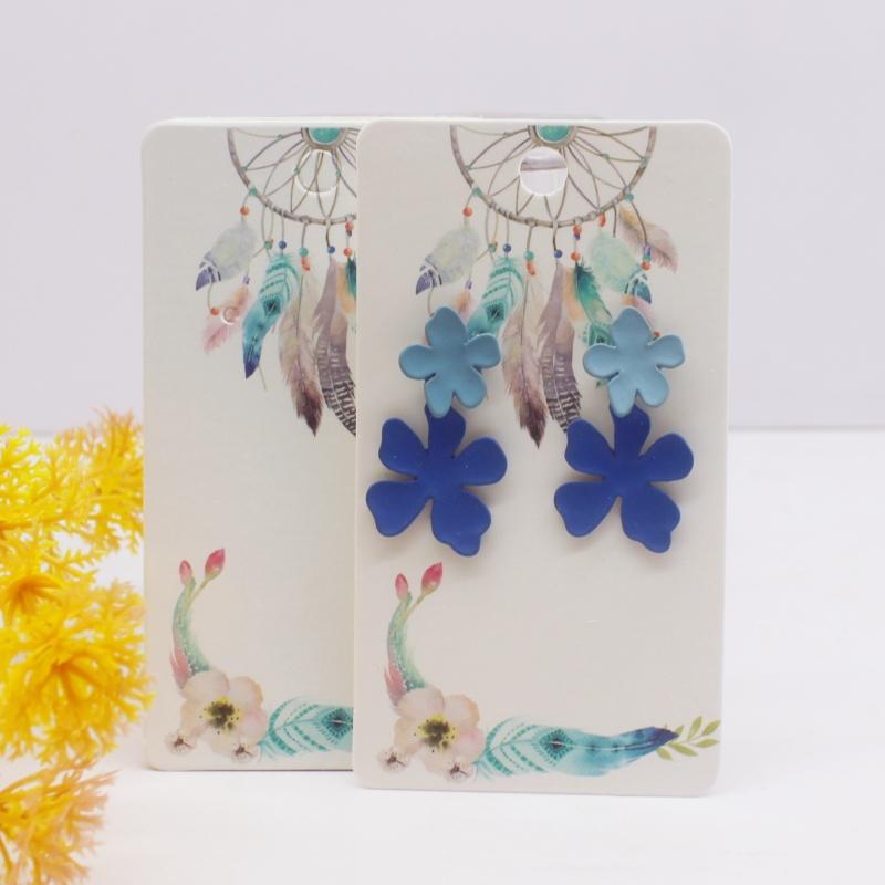 50pcs 5x9cm Earrings Cards Paperboard Jewelry Newest Arrived Popular Display Cardboard Hot Sale Fashion Design Delicate Cards