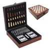 4-IN-1 Chess Set Kids Adults Chess Board Game for Playing Chess Cards Dices Dotted Tiles