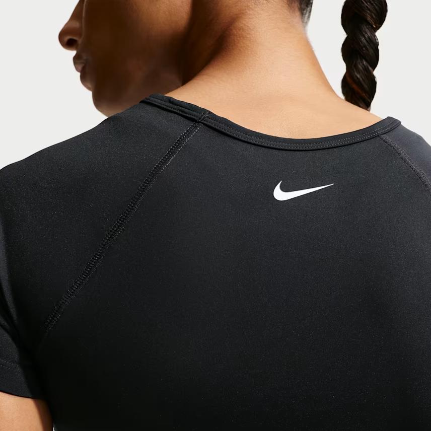 Nike Женский фитнес-топ с коротким рукавом Pro Dri-FIT, простой, удобный, стильный, женские топы HV3673-390