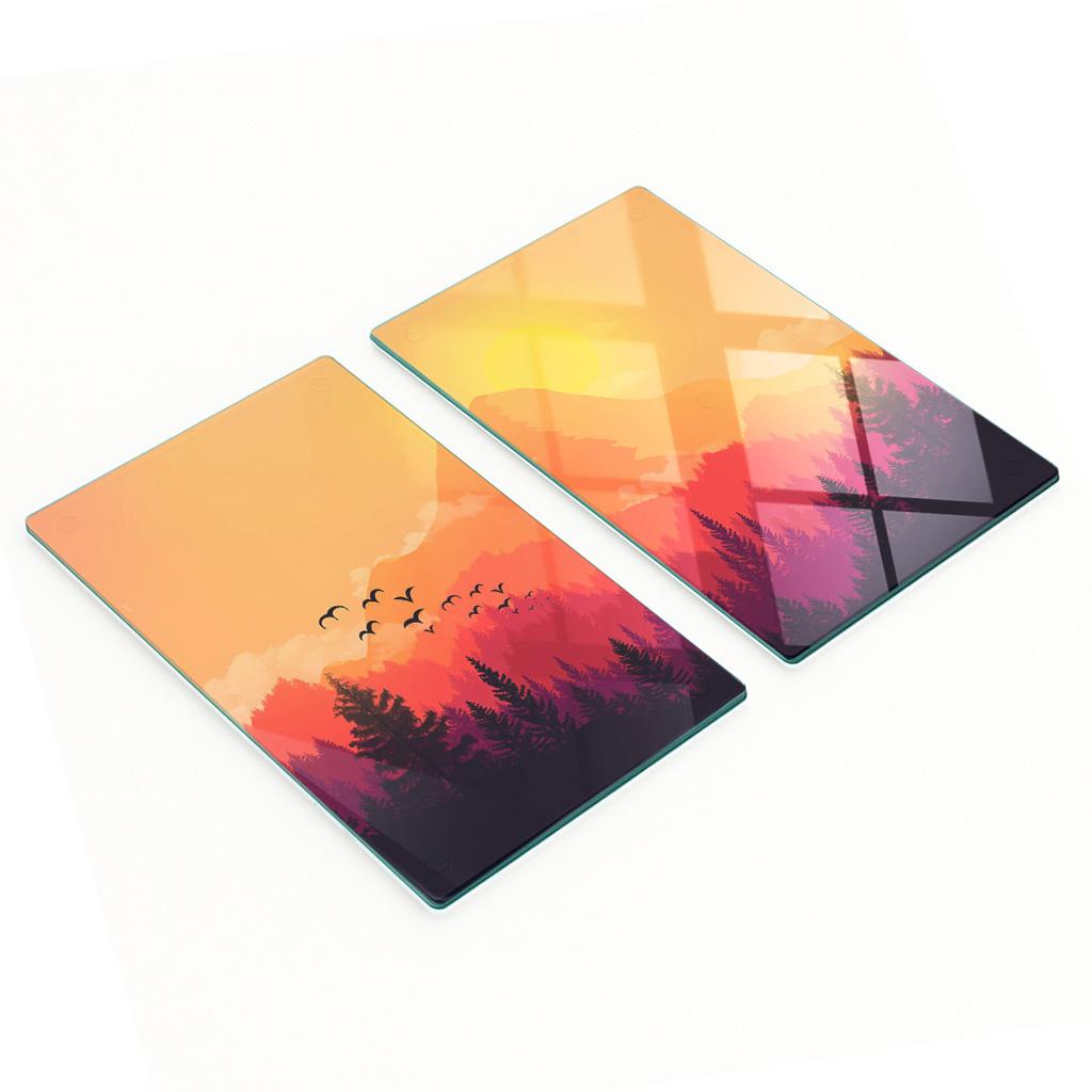 Decorative Glass Kitchen Chopping Boards Mountain Landscape 2x30x52 cm
