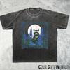 Racoon Crescent Moon T-Shirt, Animal Lover Tee, Floral Night Sky Shirt