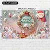 2D Christmas Party Photo Booth Backdrop with Candy Canes and Gifts