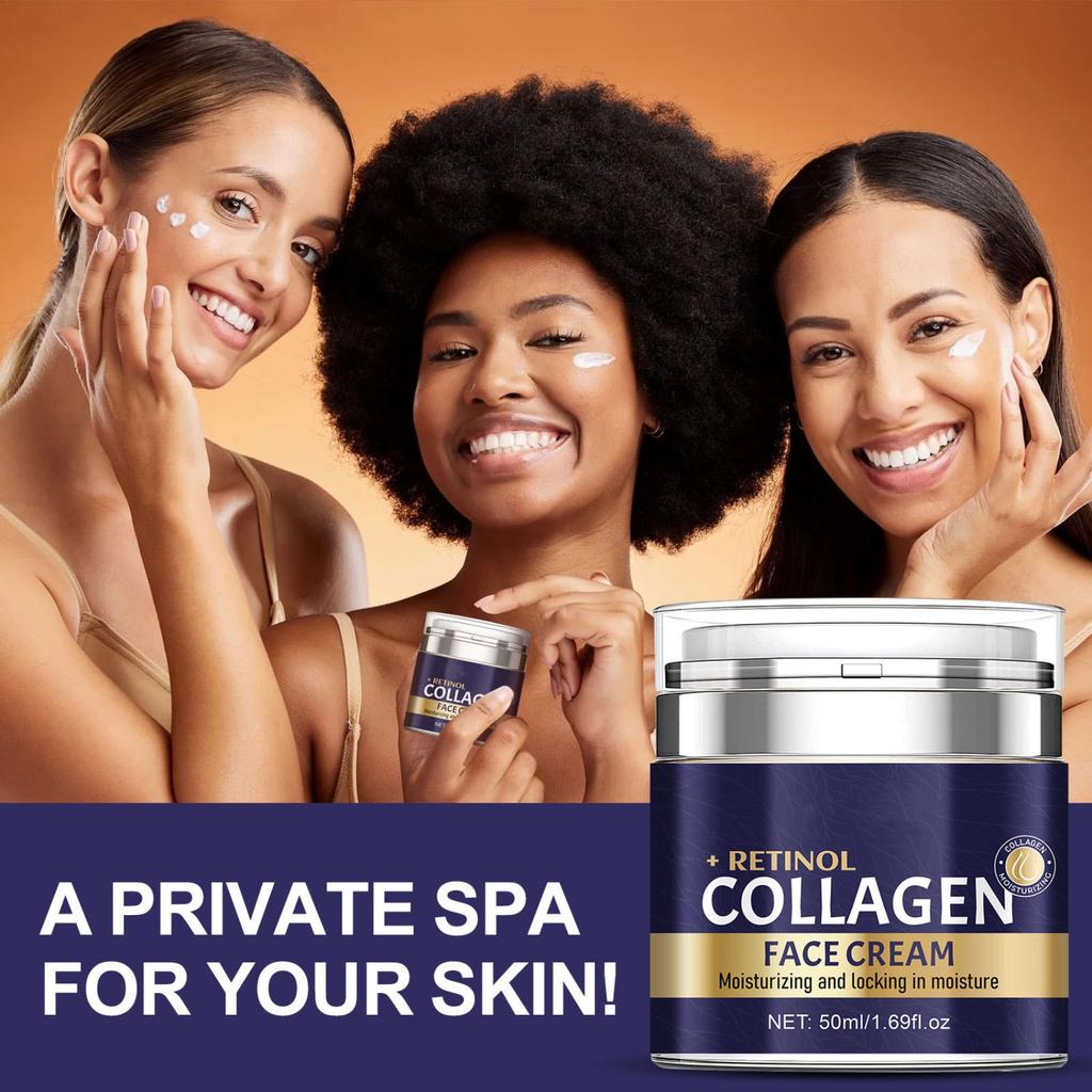Коллагеновый крем для лица с ретинолом и гиалуроновой кислотой Дневной и ночной увлажняющий крем для лица против старения Увлажняющий лосьон для лица