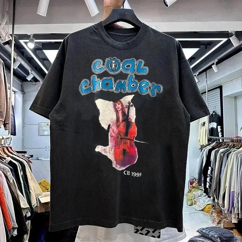 Coal Chamber 1999s Chamber Music Ретро Стиль Унисекс Черная футболка S-5XL Унисекс Футболка