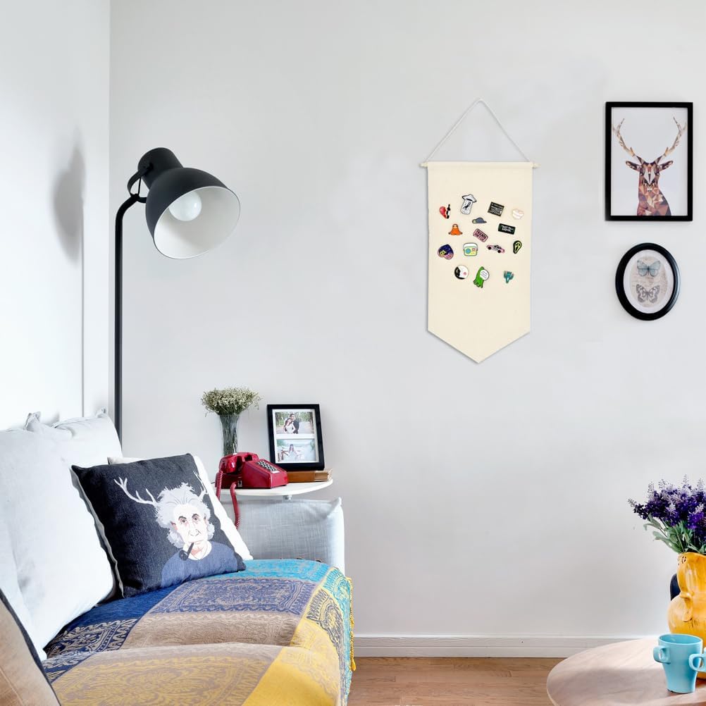 Wall Hanging Brooch Jewelry Storage Case Canvas Display Stand Enamel Pin Display Banner Holder Earrings Necklace Glitter Pin Collection Organizer