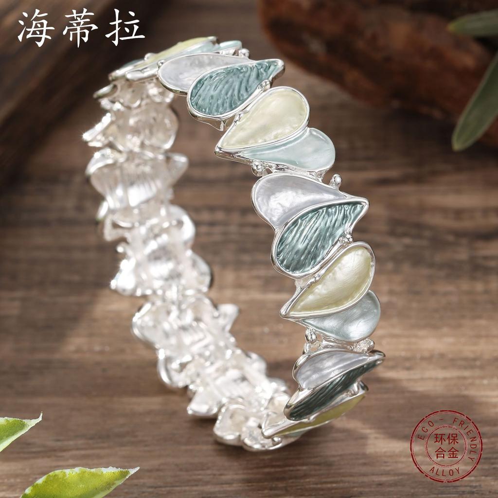 Новый цвет масло любовь эластичный браслет, женский универсальный геометрический линия сердце эластичный браслет