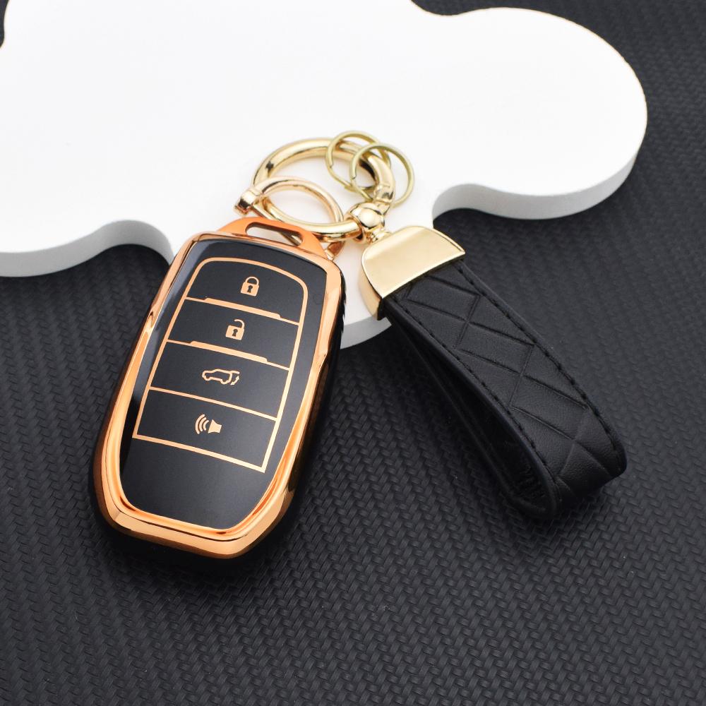 Чехол-футляр из ТПУ для брелока автомобильного ключа Toyota Corolla Cross Sienna Venza Harrier Hilux Tundra Mirai Land Cruiser Alphard Защитная сумка