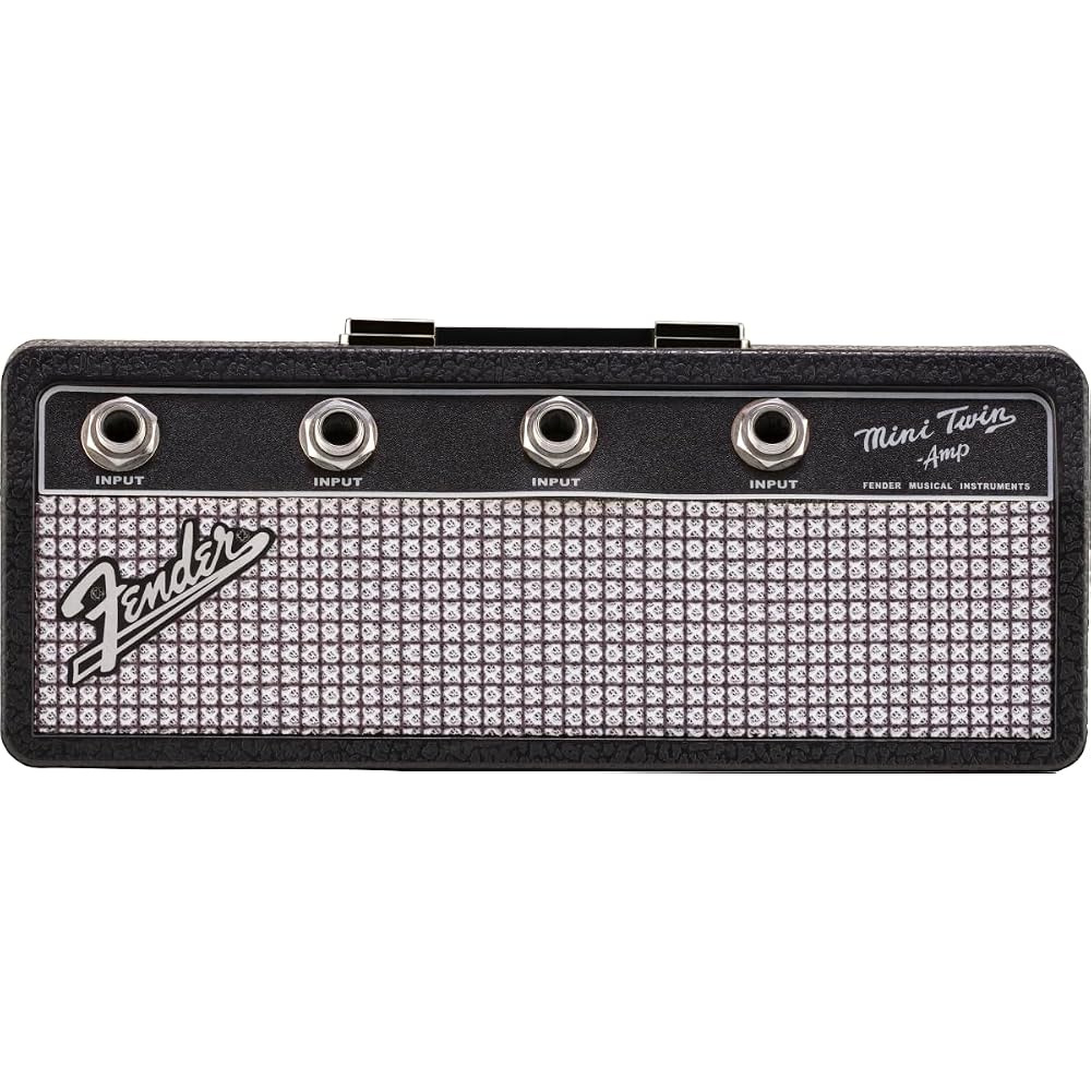 [Fender] Брелок-держатель для ключей Fender “Jack Rack” Дизайн гитарного усилителя - Цвет: Черный, Серебристый, Один размер, Современный