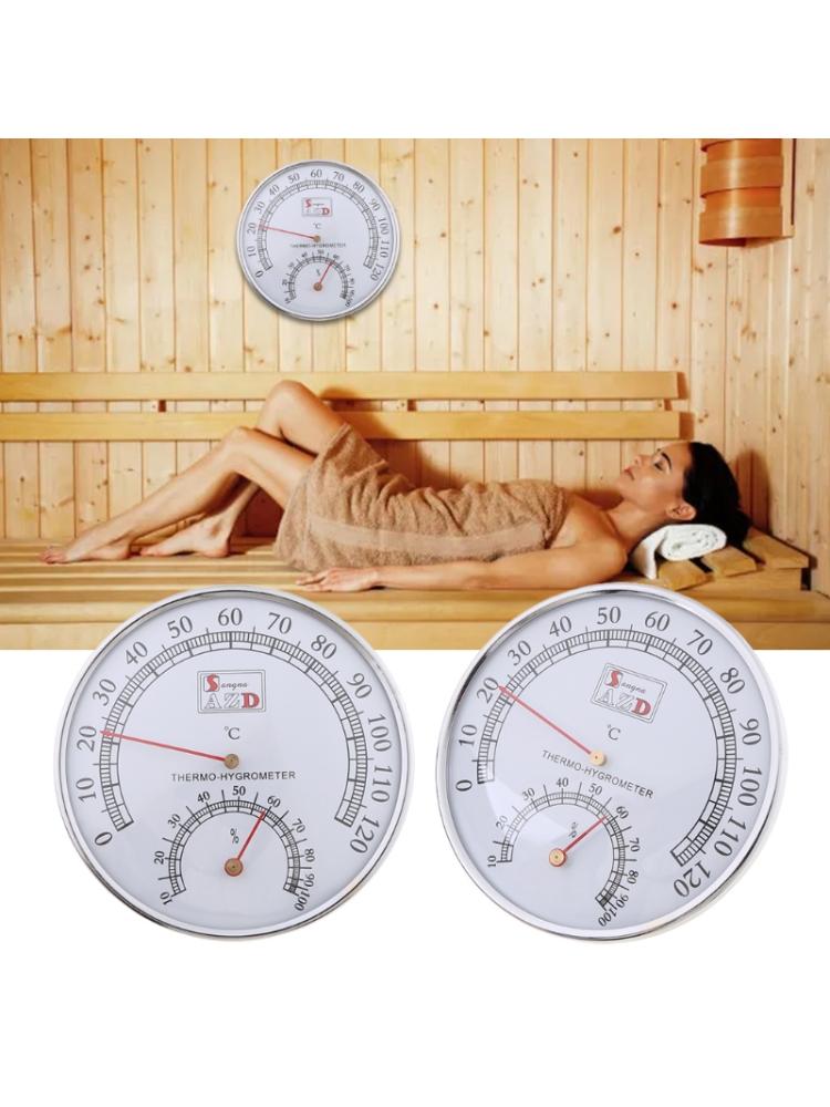 Sauna Thermometer Metal Case Steam Sauna Room Thermometer Hygrometer Bath And Sauna Indoor Outdoor Used