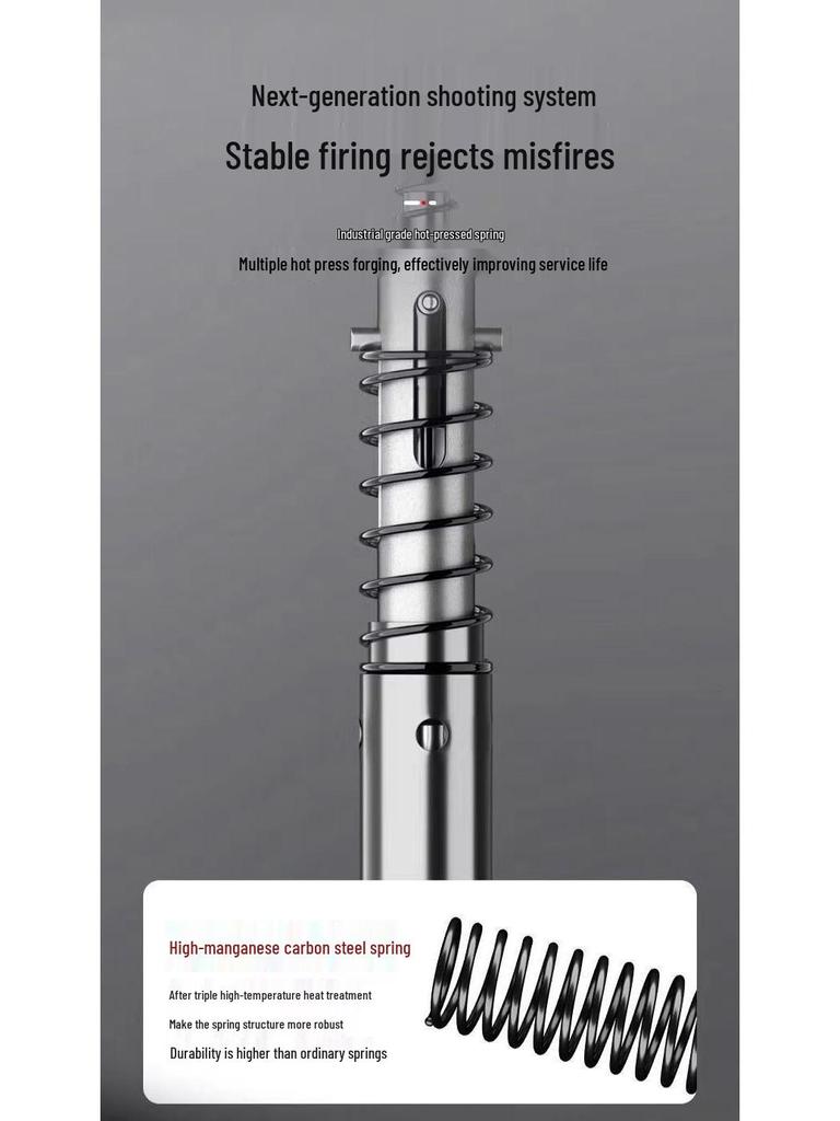 Мини пороховой гвоздезабиватель с никелированным покрытием - Устойчивый к ржавчине, Полностью стальной, Бесшумный крепеж для потолочной отделки