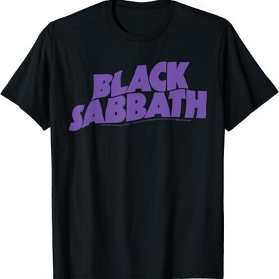 Футболка с фиолетовым логотипом Black Sabbath Футболка