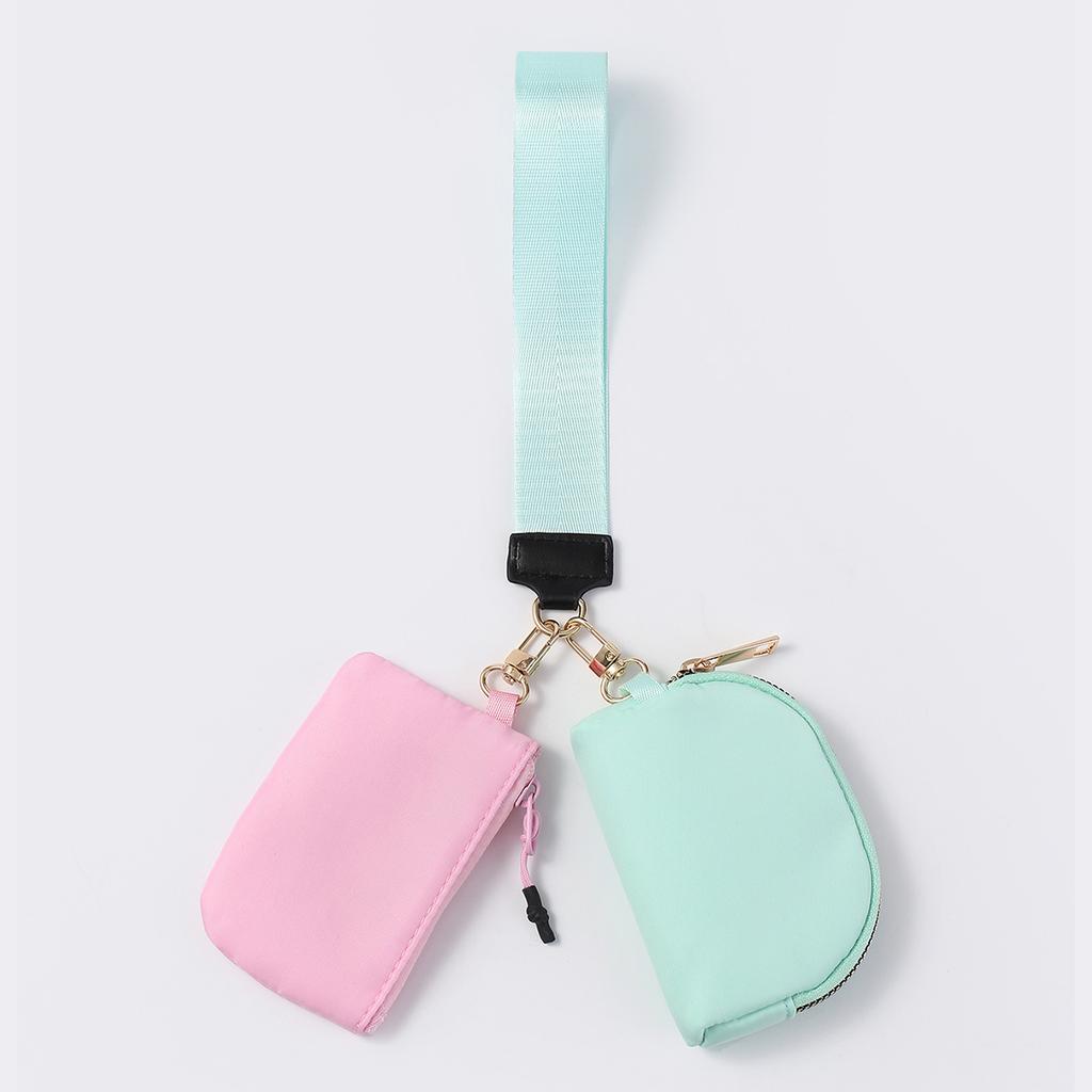 Такая же сумка на запястье, портативная мини-модная, подходящая по цвету, сумка для смены цвета, нейлоновая водонепроницаемая сумка для хранения ключей
